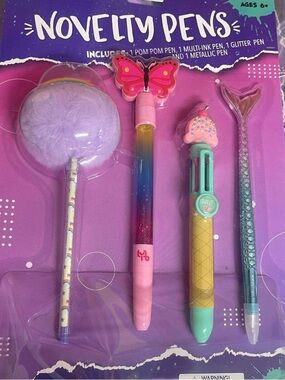 1- pack of Novelty Pens. (4 pens in the pack)